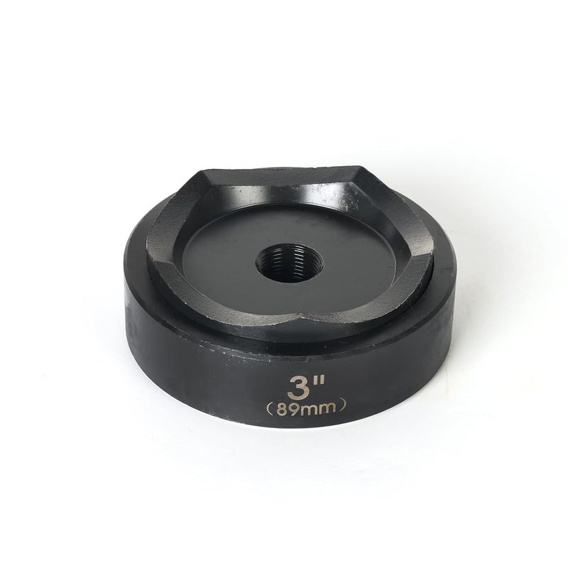 ZUVER 3" (89mm) Conduit Punch and Die Black Oxide Finish, Work with KO Tools Hydraulic Knockout Driver 3/4"-16UN Thread - Image 4